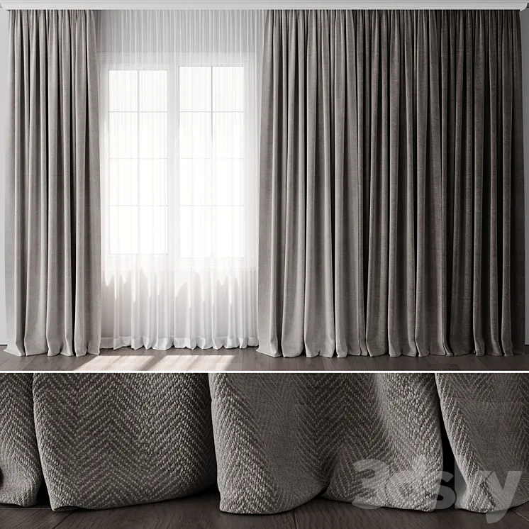 Curtain for Interior 084 3D Model Free
