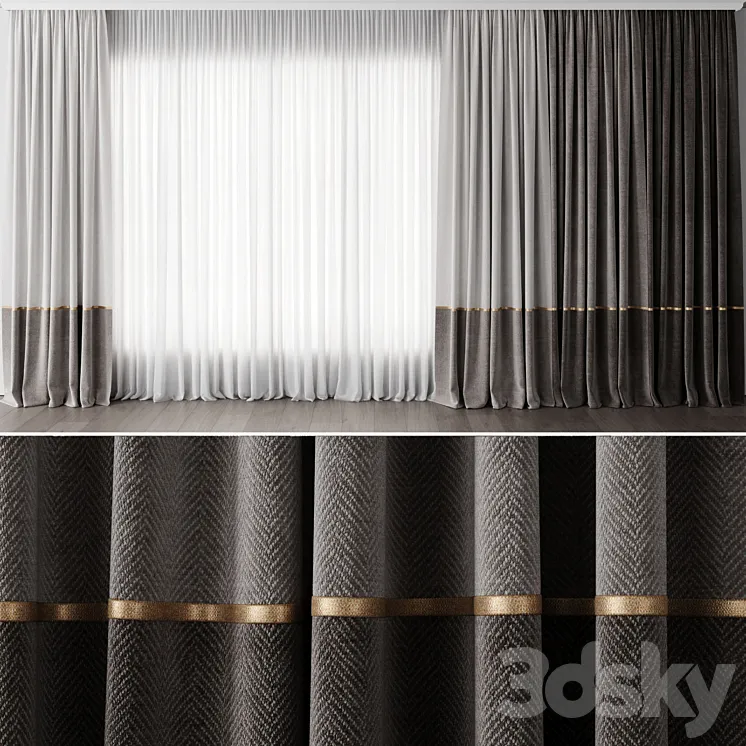 Curtain for Interior 088 3D Model Free