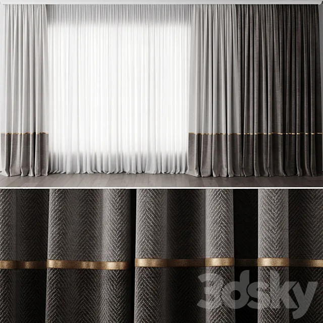 Curtain for Interior 088 3D Model