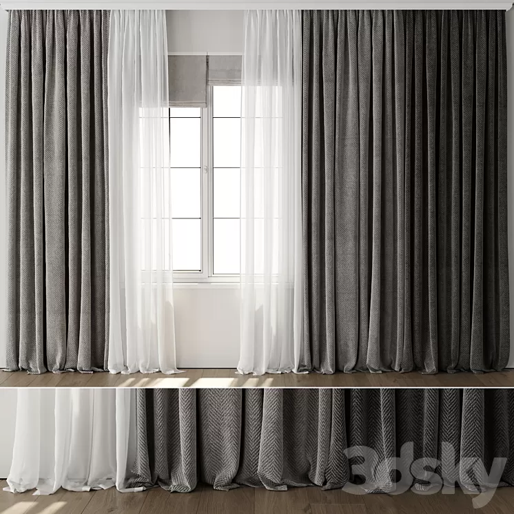 Curtain for Interior 107 3D Model Free