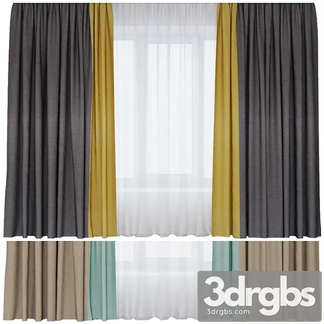 Curtain Model 4 3D Model Free