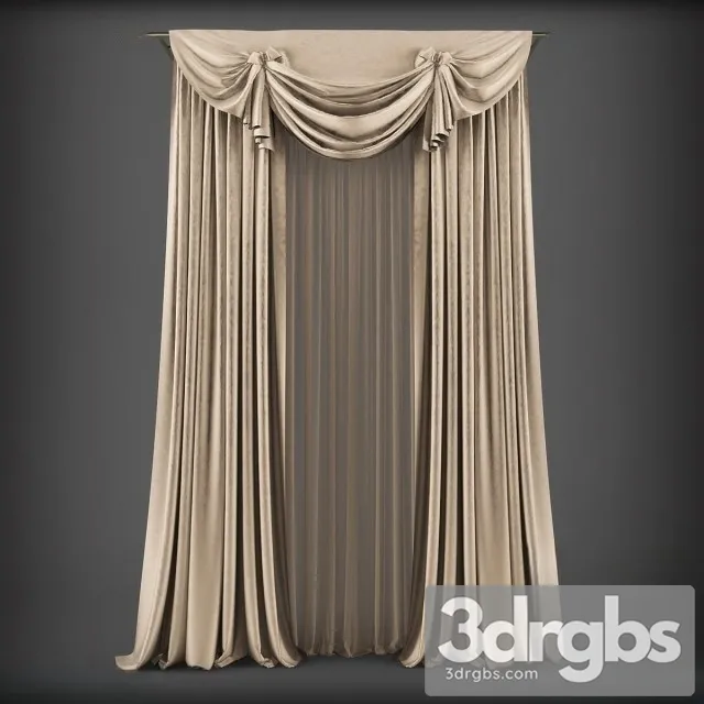 Curtain Neo Classical 3D Model Free
