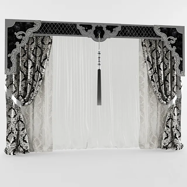 curtain pelmet with great 3D Model