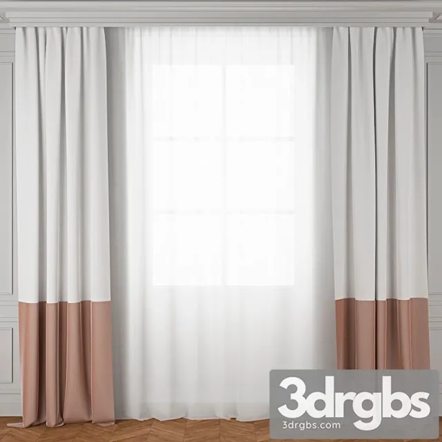 Curtain pink 3D Model Free