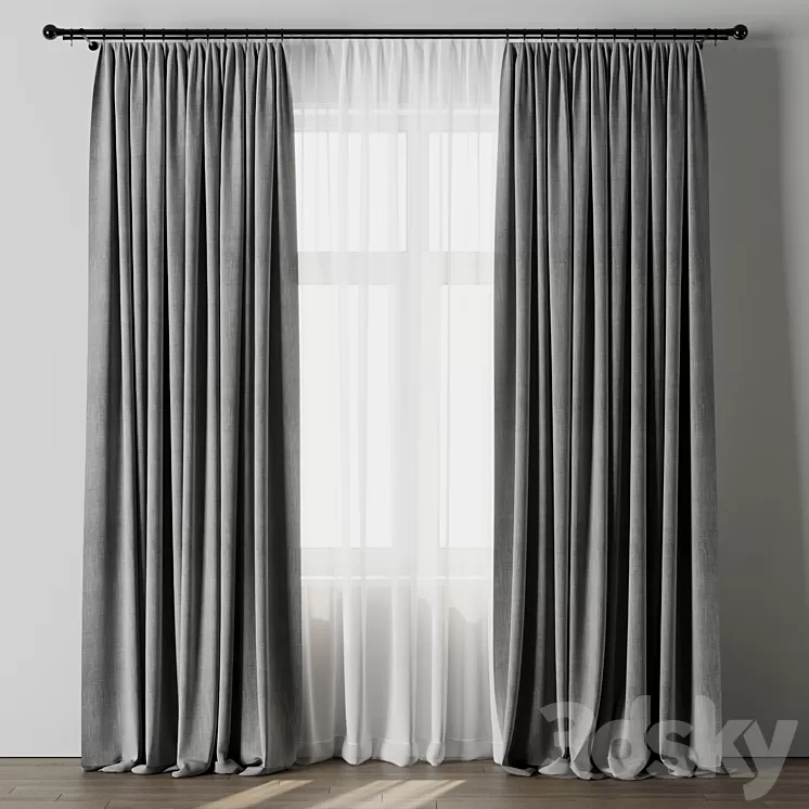 curtain rod 04 3D Model Free