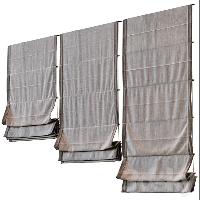 Curtain Roman 2 3D Model