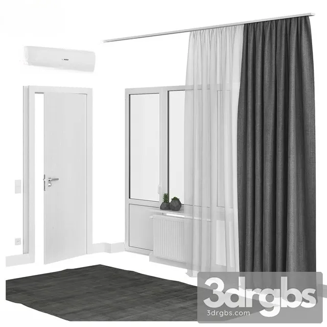 Curtain Room 3D Model Free