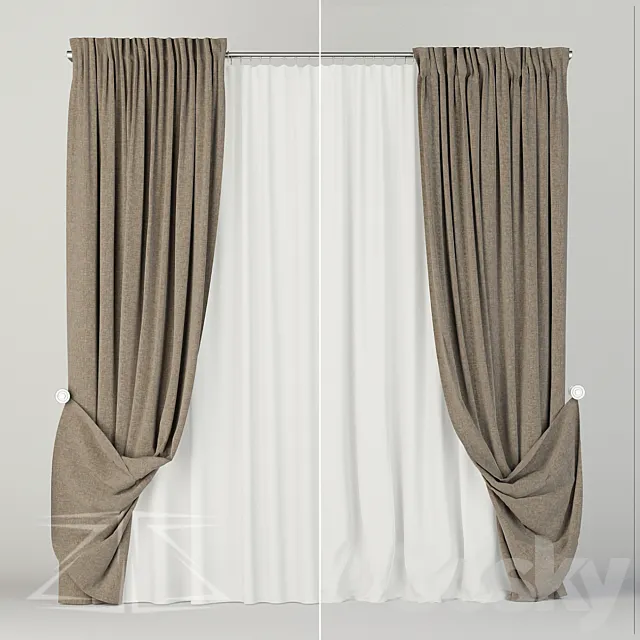curtain set 11 3DModel