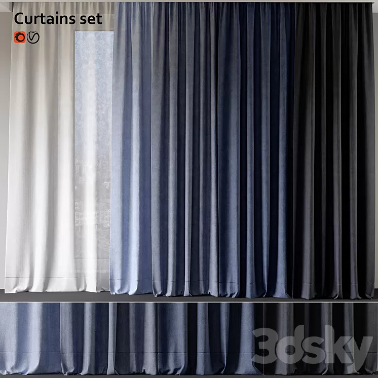 Curtain Set 3D Model
