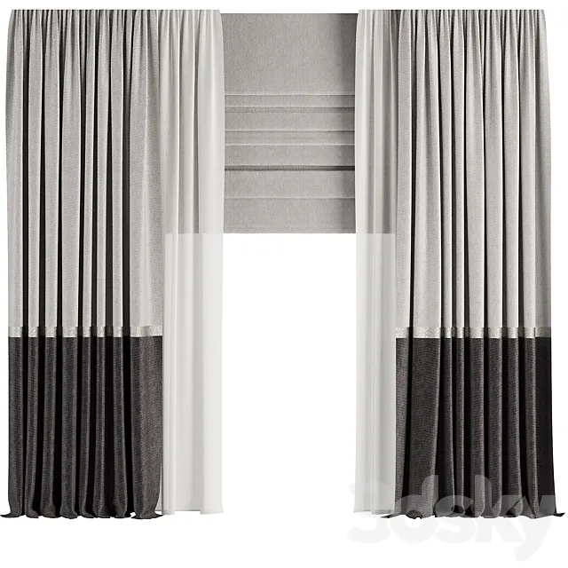 Curtain Set M53 3D Model