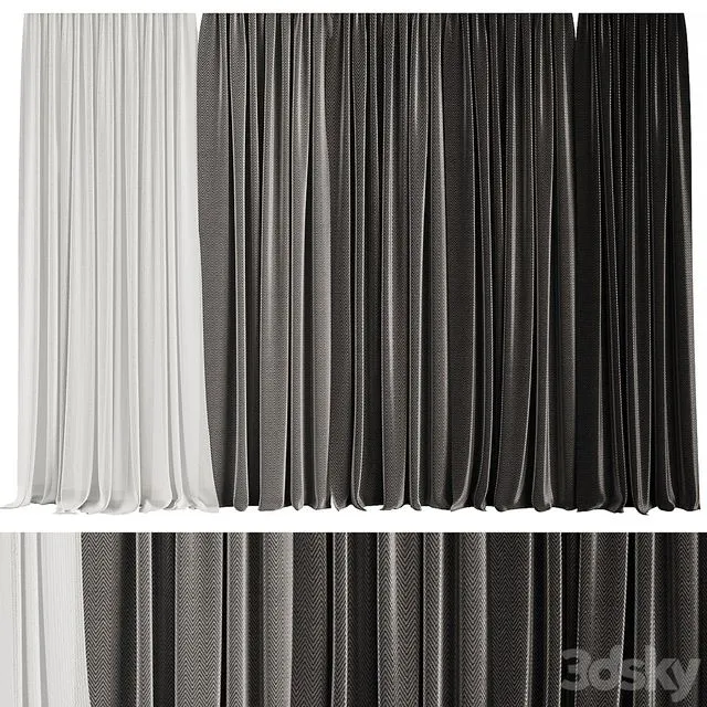 Curtain Set M9 3D Model