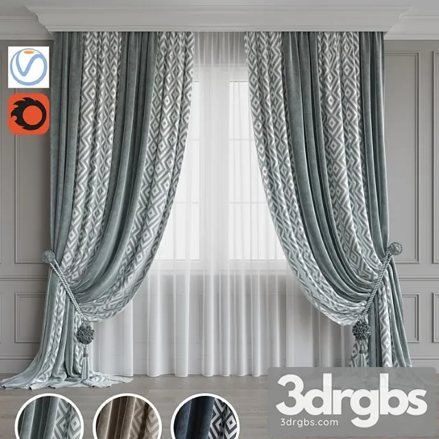 Curtain Set Porter 70 3D Model Free