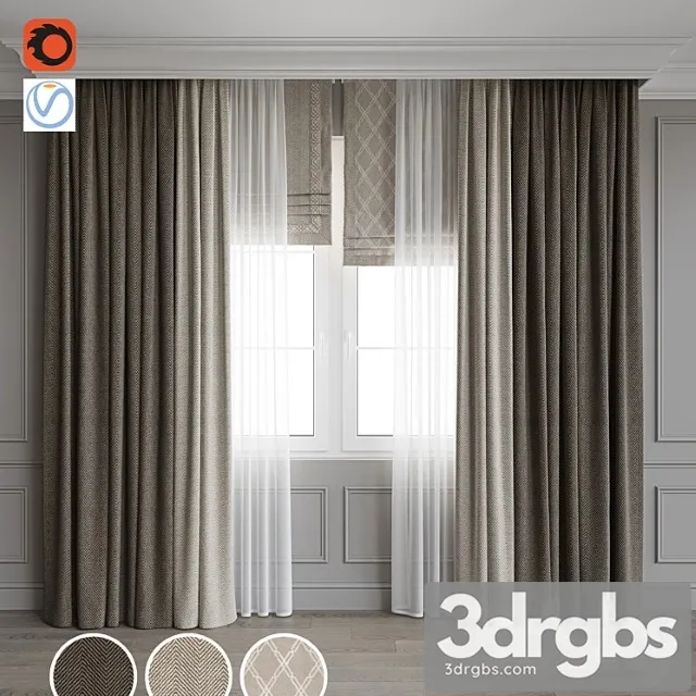 Curtain Set Porter 87 3D Model Free