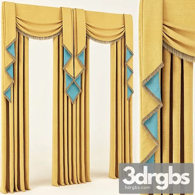 Curtain Tsurtan 12 3D Model Free