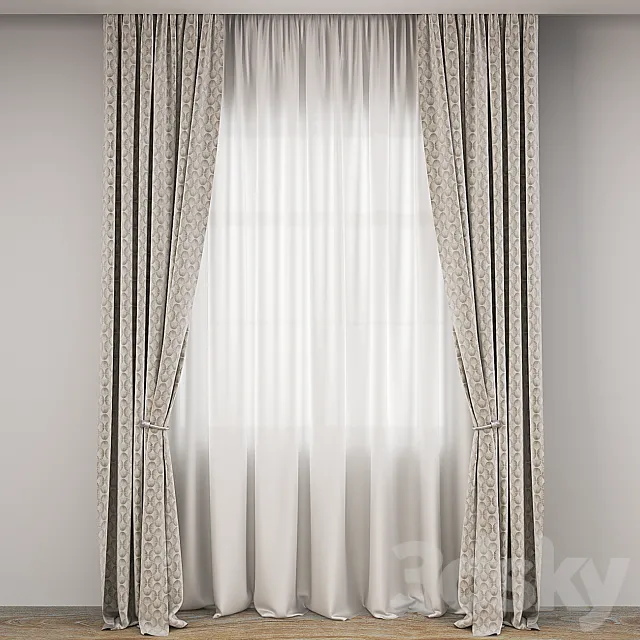 Curtain with pick-up 3D Model
