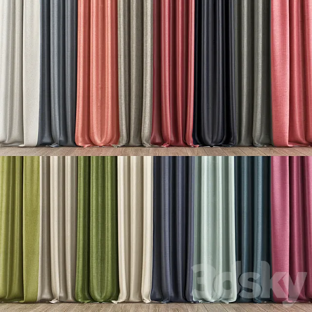 Curtain zeblin materials 3DModel