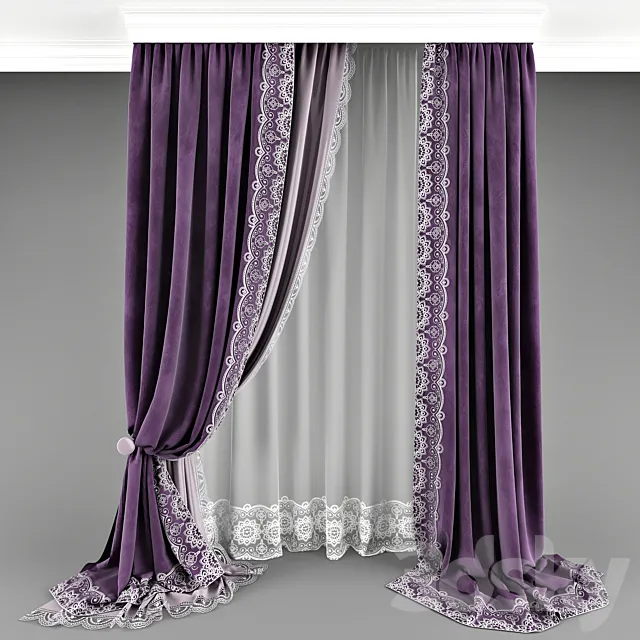 Curtain_011 3D Model