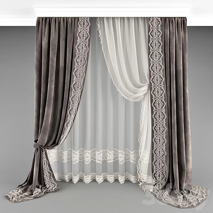 Curtain_012 3D Model