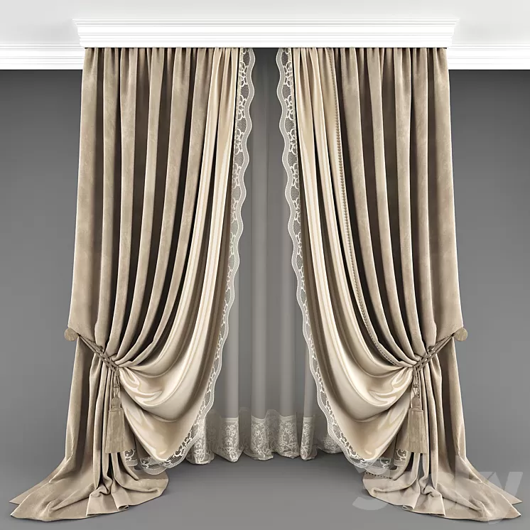 Curtain_02 3D Model