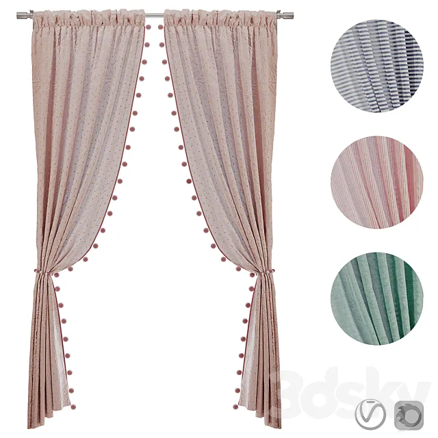 Curtain_05 3D Model