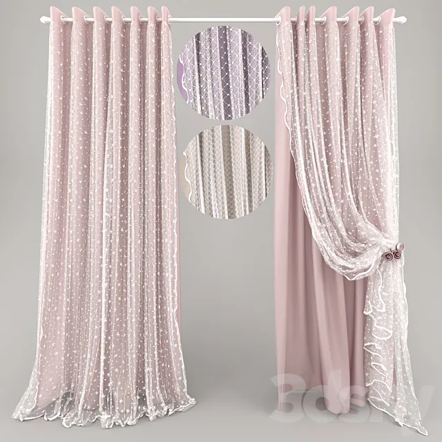 Curtain_25 3D Model