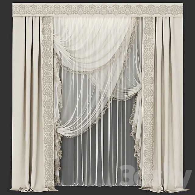 Curtain_45 3D Model