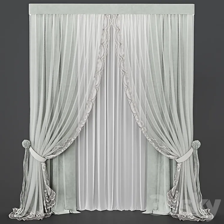 Curtain_55 3D Model Free