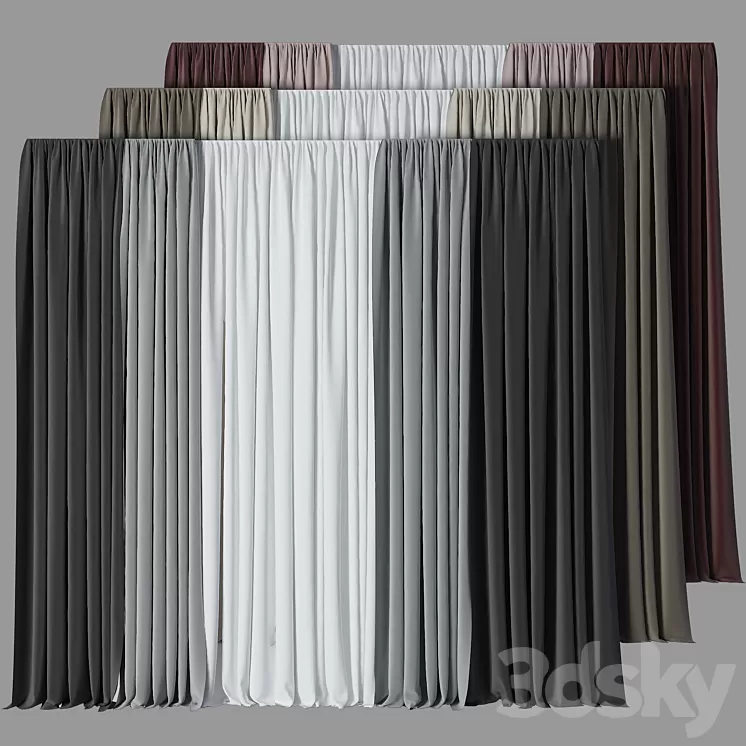 Curtain_set_17 3D Model
