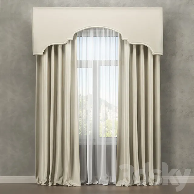 Curtains 001 3D Model
