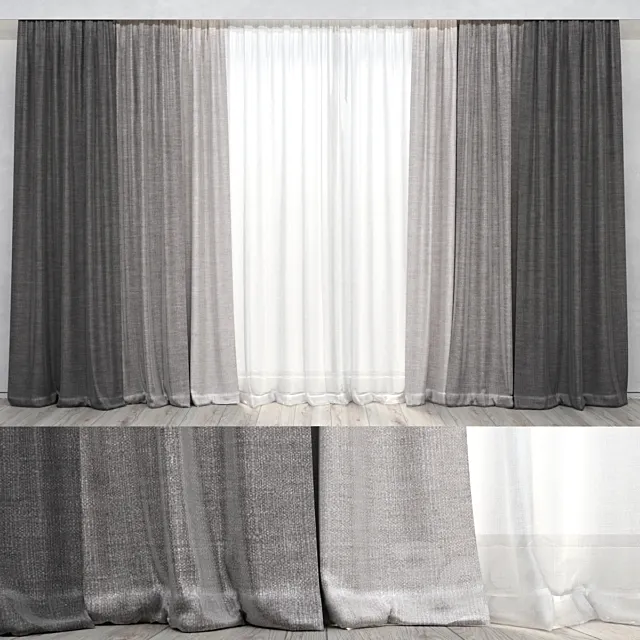 Curtains 01 3D Model