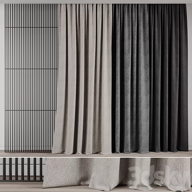 Curtains 01 3D Model