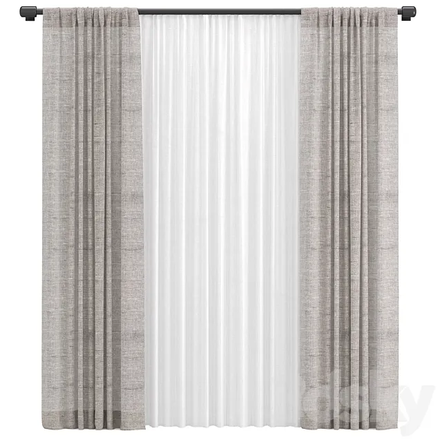 Curtains 04 3D Model