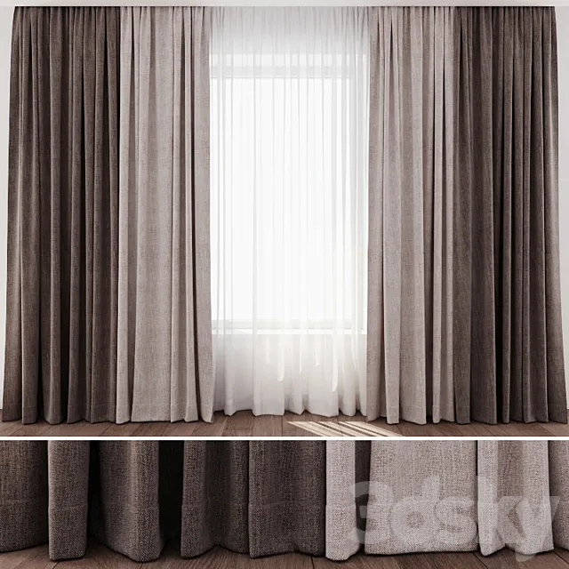 Curtains 04 3D Model