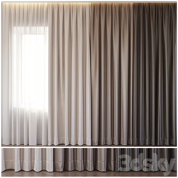 Curtains 1 3D Model