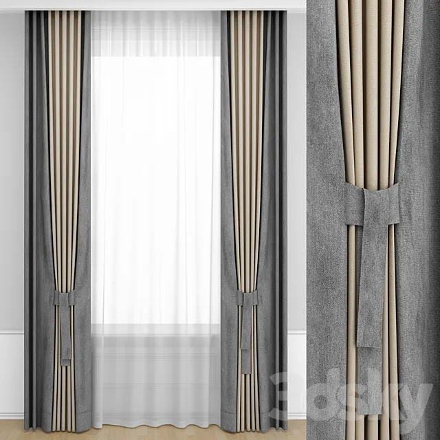 Curtains 1 3D Model