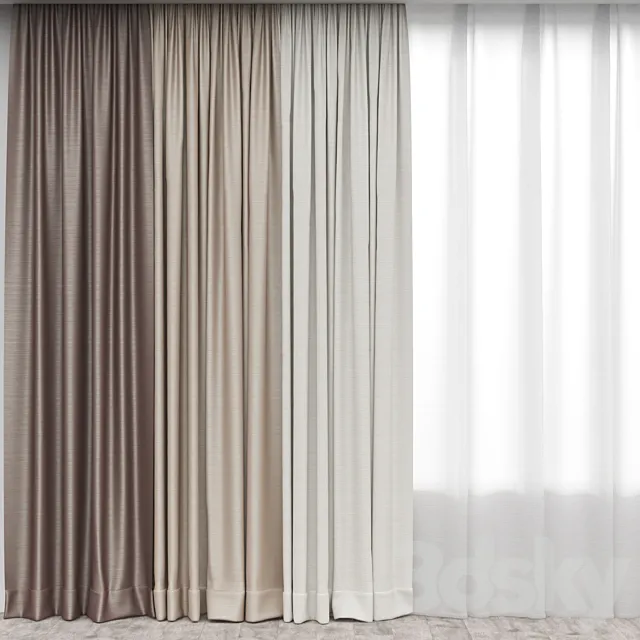 Curtains 1 3D Model