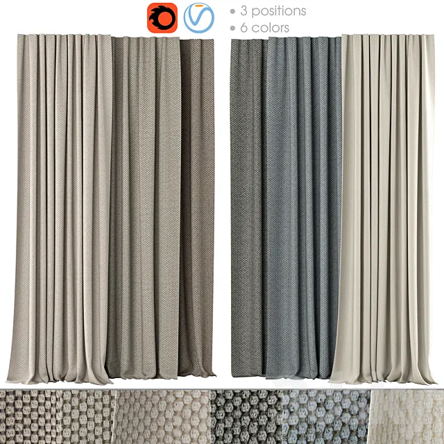 Curtains 126 | RONI | Opera 3D Model