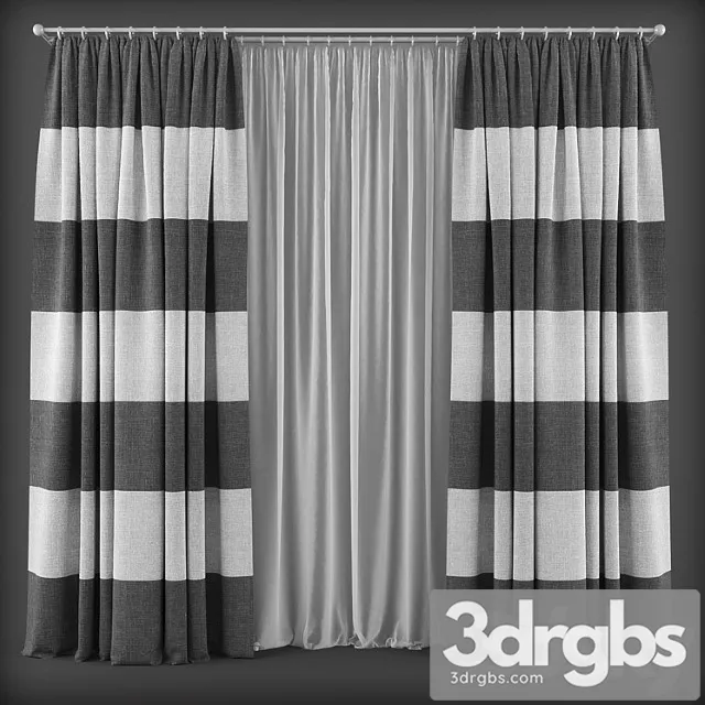 Curtains 133 1 3D Model Free
