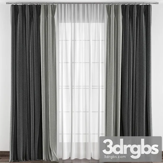 Curtains 144 1 3D Model Free