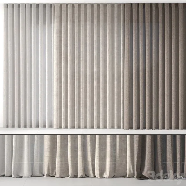 Curtains 2 options 3D Model