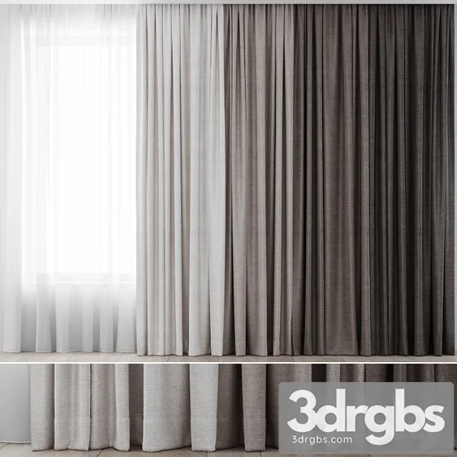 Curtains 32 3D Model Free