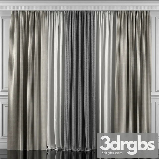Curtains 344 3D Model Free