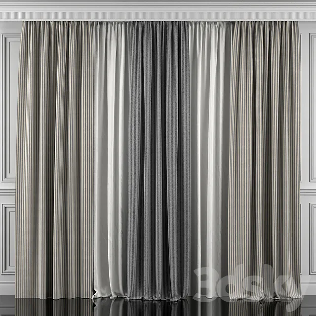 Curtains 344 3D Model