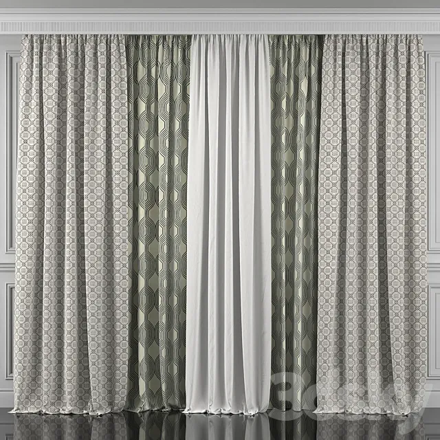 Curtains 351 3D Model
