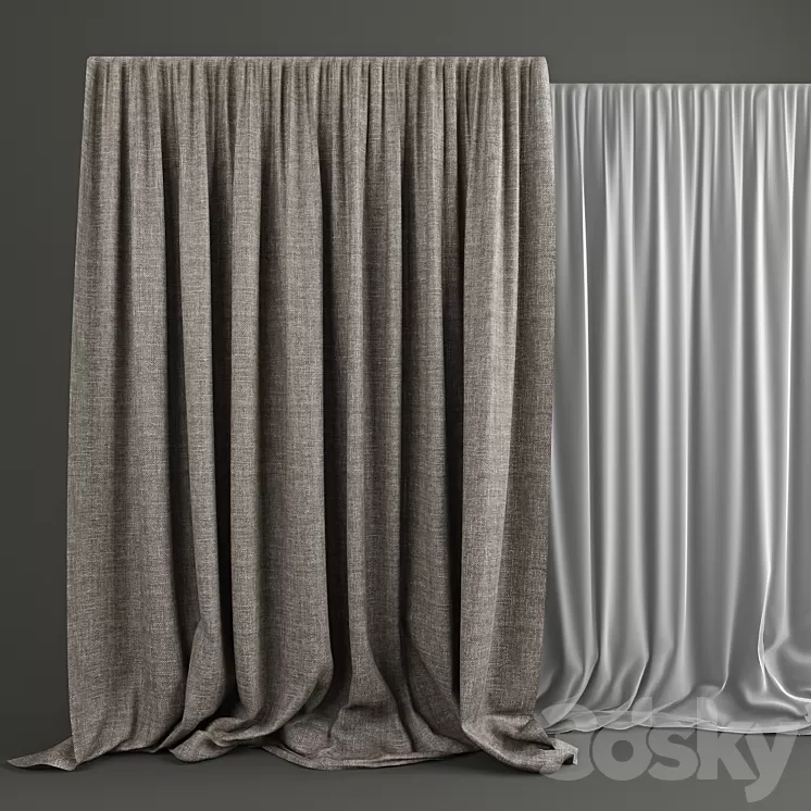 Curtains 3D Model