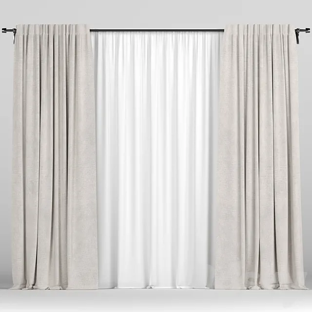 Curtains. 3D Model