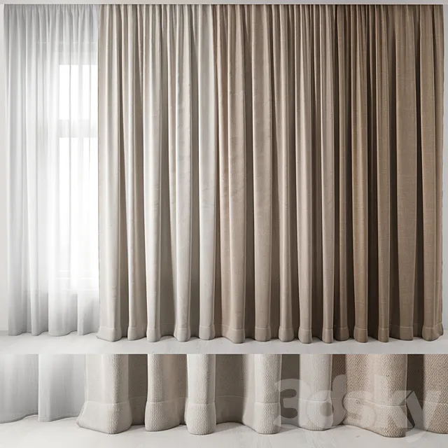 Curtains 3D Model