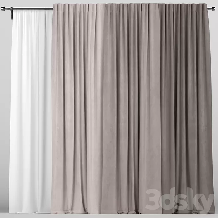 Curtains 3D Model
