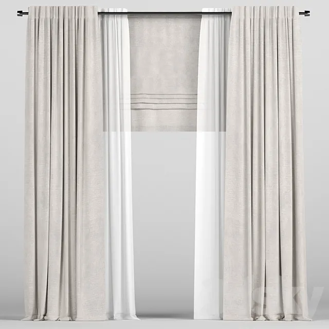 Curtains. 3D Model