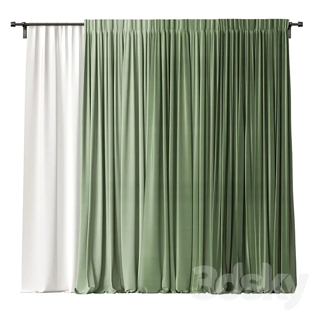 Curtains 3D Model